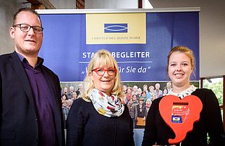 Christoph Brömmelhaus, Sylvie Blätgen und Lisa Pieper